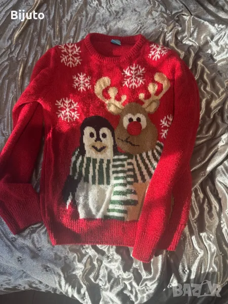 Коледен пуловер 134 размер, снимка 1