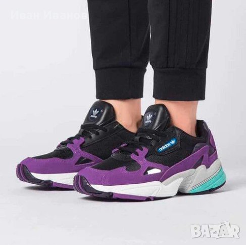 оригинални маратонки Adidas  Falcon Black Purple  номер 41-41,5, снимка 1