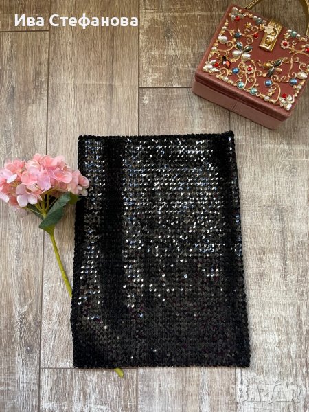 Нова парти коктейлна официална  пола блестяща с пайети , снимка 1