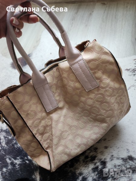 Розова чанта кожа, снимка 1