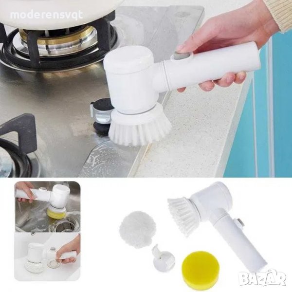 Електрическа четка за почистване 5в1 Magic Brush за кухня,мивка,баня, снимка 1