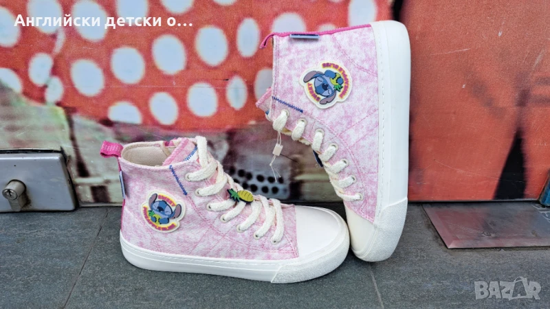 Английски детски кецове Zara със Stitch, снимка 1