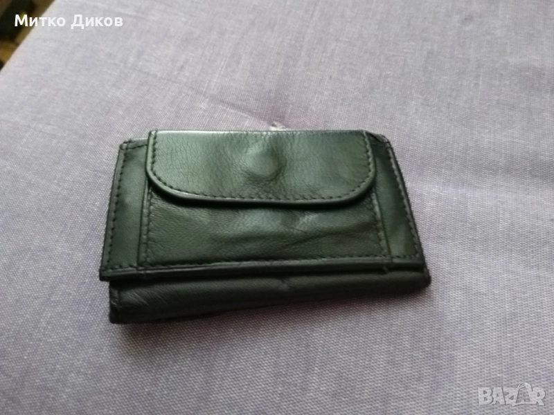 Компактно немско портфейлче малко 95х62мм естествена кожа, снимка 1