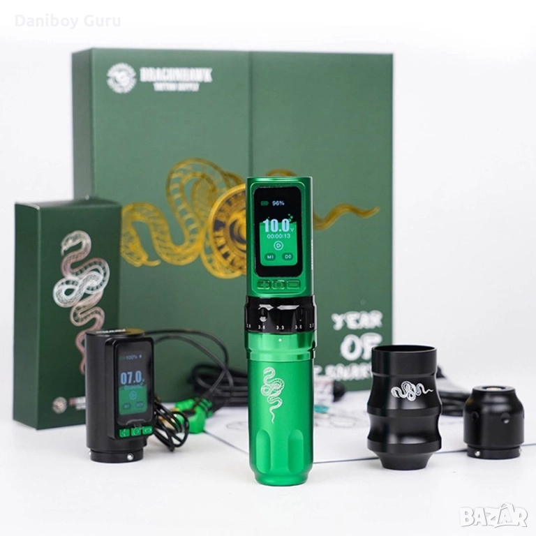 Безжична tatto професионална писалка за татуировки Dragonhawk Fold Pro Year of Snake Edition, снимка 1