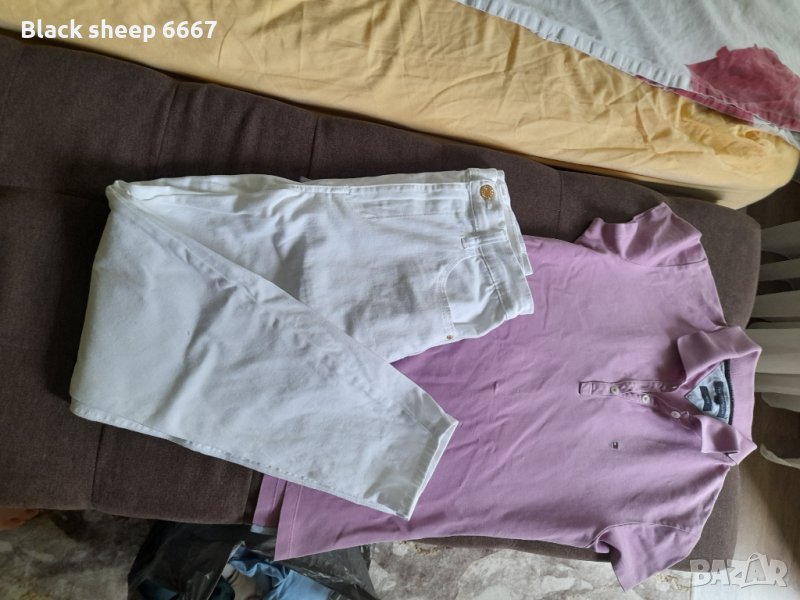 Нов бял панталон и тениска Tommy Hilfiger , снимка 1