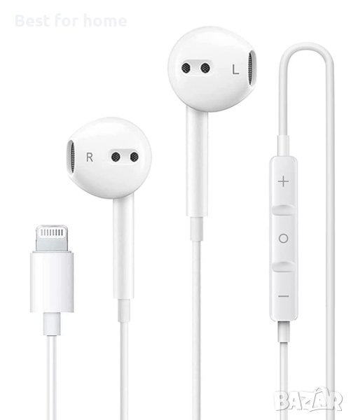 Apple Earpods Lightning Connector кръгли слушалки,, снимка 1