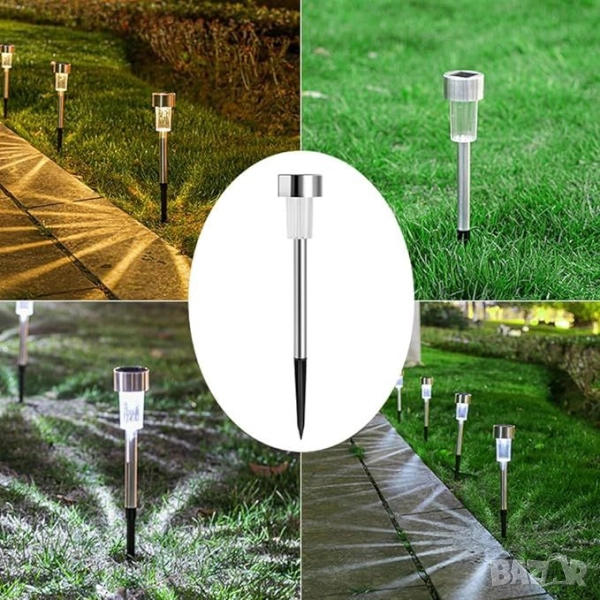 Комплект от 6 броя соларни градински LED лампи , снимка 1