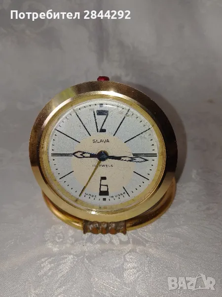 Стар Руски Механичен Будилник- СЛАВА, снимка 1