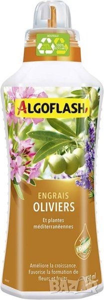 ALGOFLASH Тор за маслинови дървета и средиземноморски растения, включена дозираща капачка, 750 ml, снимка 1