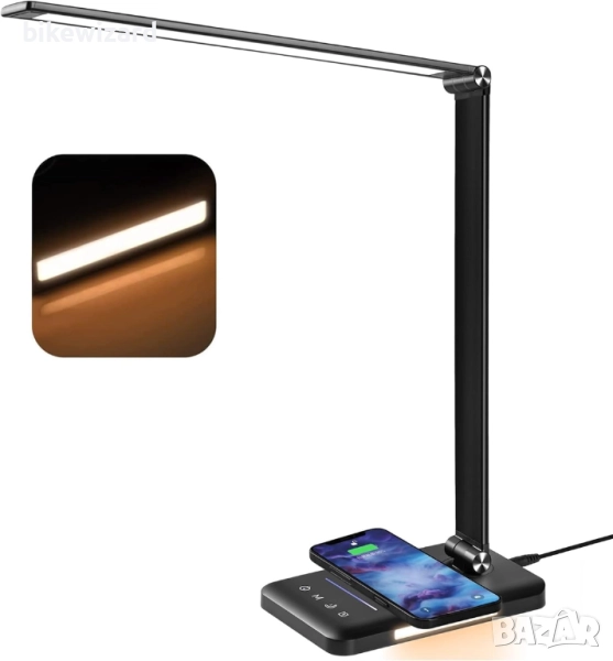 BIENSER LED настолна лампа USB за зареждане 600LM офис лампа с 10 нива на яркост 5цветови нива НОВА, снимка 1