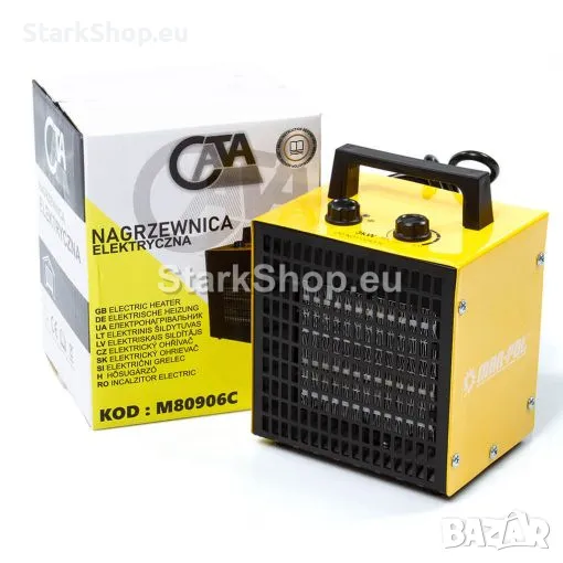 Полски Електрически Калорифер Mar-Pol 3kw 210м3/час с Термостат за защита от прегряване, снимка 1
