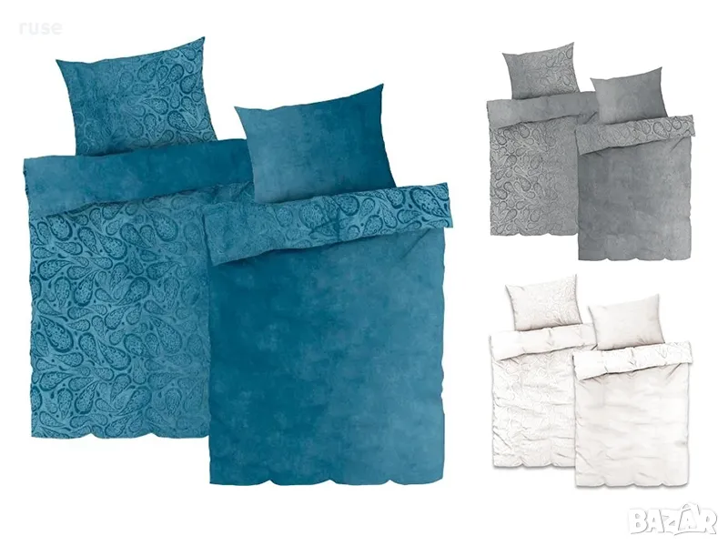 НОВИ! Плюшен спален комплект двулицев плик 150х200см и калъфка 50х70см, снимка 1