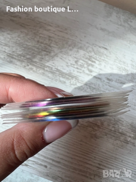 Комплект от 10 броя цветно тиксо тип лента за маникюр на ноктите ❤️, снимка 1