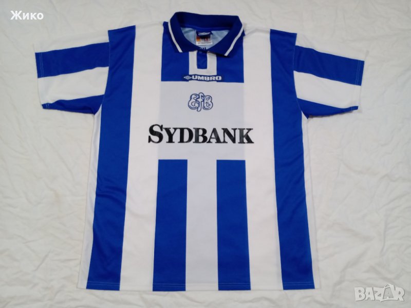 ESBJERG Есберг Дания 1999/00 оригинална футболна тениска UMBRO фланелка за футбол с номер 11, снимка 1