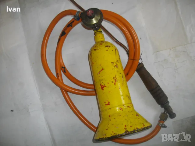 78см НЕМСКА ГАЗОВА ГОРЕЛКА С БУТИЛКА МАРКУЧ КЛАПАН ВЕНТИЛ ОТЛИЧНА ЗА ХИДРОИЗОЛАЦИИ ПОКРИВИ, снимка 12 - Други инструменти - 48112141