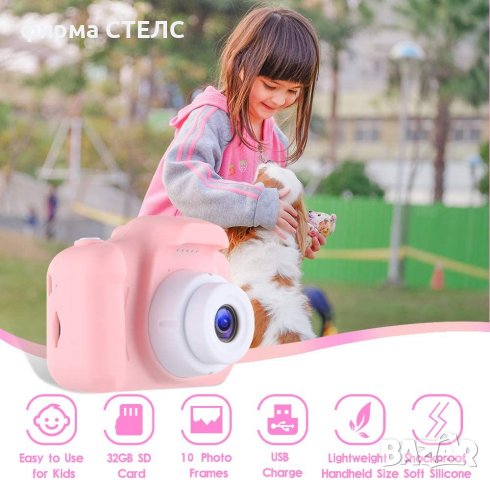 Дигитален детски фотоапарат STELS W300, 64GB SD, Игри, Розов/Син/Зелен, снимка 6 - Фотоапарати - 40239250