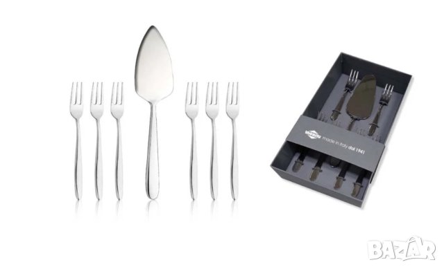 Комплект прибори за сервиране на торта ANNIE INOXRIV / 7 части, снимка 2 - Прибори за хранене, готвене и сервиране - 41380918