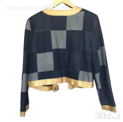 Ashro Дънково Сако​/​Яке със златен кант без закопчаване, снимка 2 - Сака - 41699781