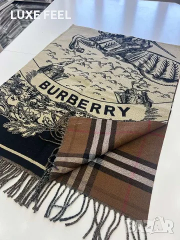 Louis Vuitton ⚜️ LOEWE ⚜️ Burberry ⚜️Кашмир ⚜️ Дамски Шалове , снимка 2 - Шалове - 56046092
