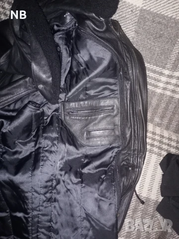 масивно кожено яке с подплата която се маха, снимка 3 - Якета - 51430710