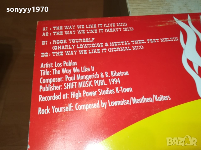 LOS PABLOS-РОЗОВ ВИНИЛ-ПЛОЧА ОТ АНГЛИЯ 2808251115, снимка 8 - Грамофонни плочи - 51520233