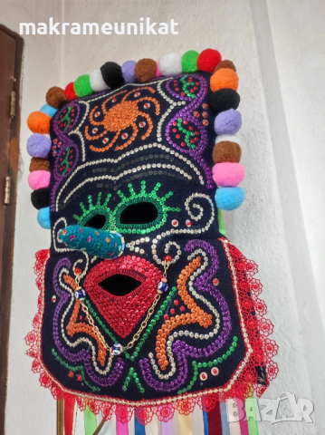 Кукерска маска, гугла, уникат,арт, декорация , снимка 11 - Декорация за дома - 41588665