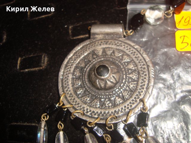 ПОСРЕБРЕН ЕТНО АРТ МЕДАЛЬОН с КРАСИВИ ВИСУЛКИ и ОРНАМЕНТИКА 19581, снимка 5 - Колиета, медальони, синджири - 33792363