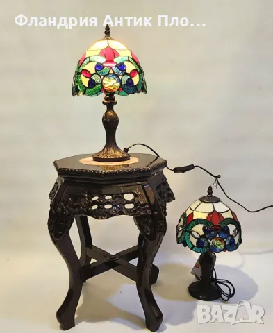 Настолна лампа в стил Тифани – модел „Класик“, снимка 2 - Настолни лампи - 49621648