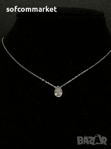 Сребърно колие Капка