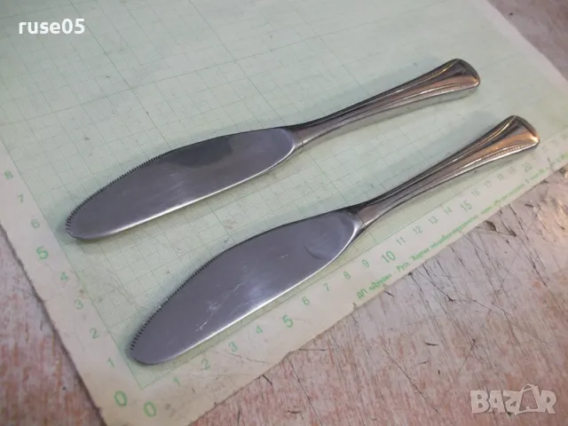 Лот от 2 бр. сервизни ножа, снимка 8 - Прибори за хранене, готвене и сервиране - 48803624