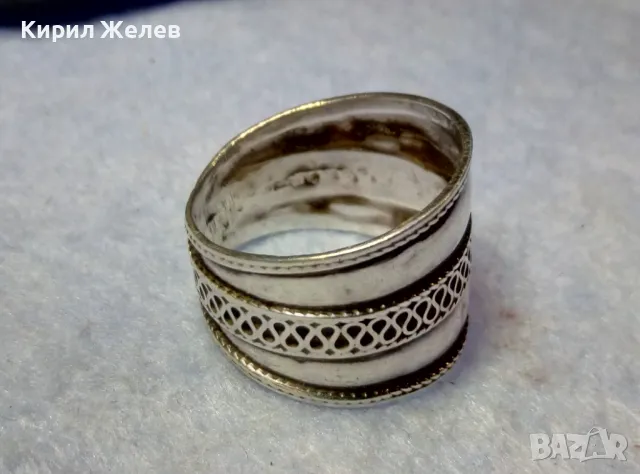 ПРЕКРАСЕН РЕТРО АЛТ СТИЛ СРЕБЪРЕН ПРЪСТЕН СРЕБРО 925 ВЕЛИКОЛЕПНА РЪЧНА ИЗРАБОТКА 50202, снимка 4 - Пръстени - 50354742