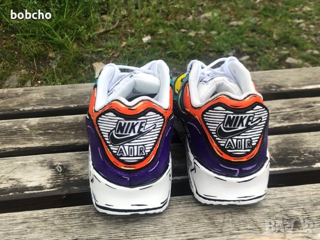 Nike air max 90 100% оригинал cartoon customized ръчно рисувани, снимка 11 - Маратонки - 40414247