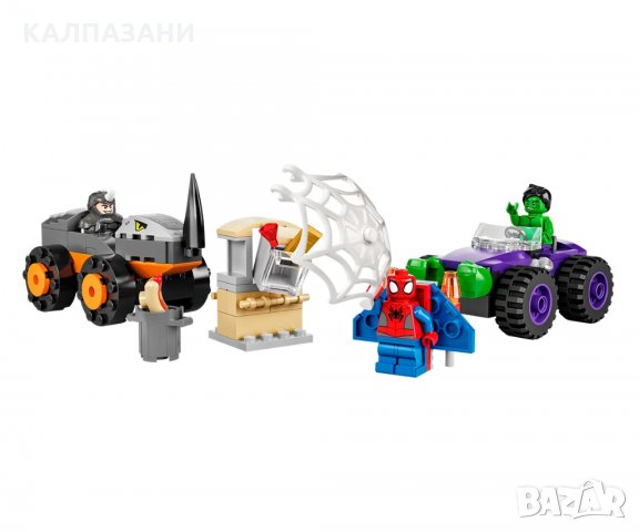 LEGO® Spidey 10782 - Хълк срещу Носорога – схватка с камиони, снимка 3 - Конструктори - 35798115