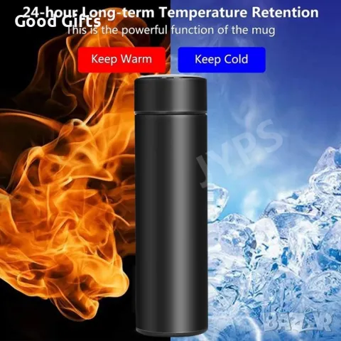 Смарт термос с LED дисплей за измерване на температурата 500 мл, снимка 3 - Други стоки за дома - 47507978