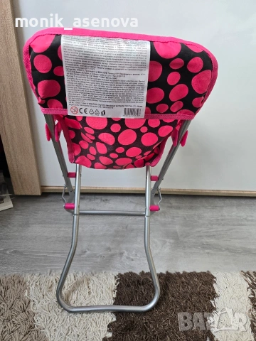 Столче за хранене за бебета кукли , снимка 3 - Кукли - 53092123