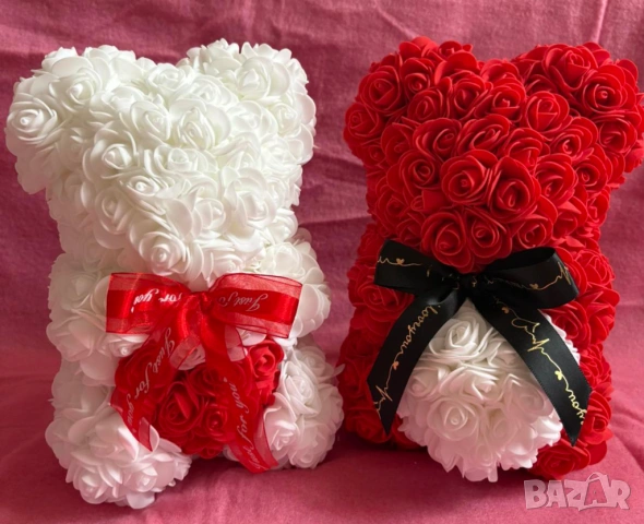 Мече от рози ♥️🌹, снимка 4 - Декорация за дома - 53251149