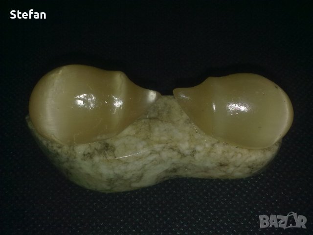 Стара статуетка от естествен руски селенит, снимка 4 - Антикварни и старинни предмети - 39031179