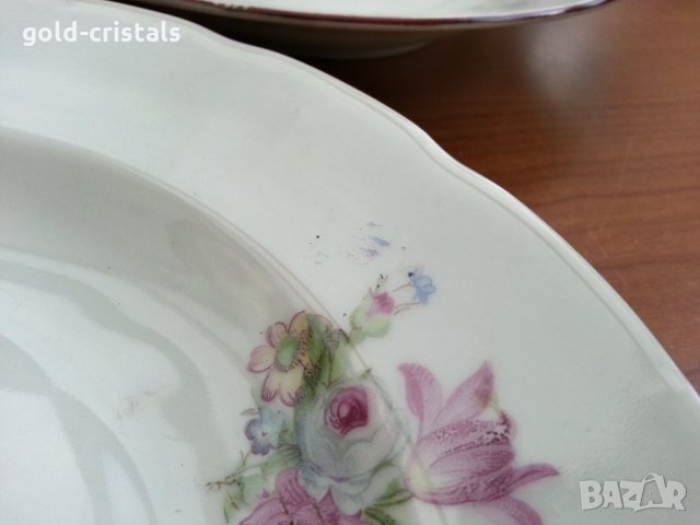 Стар български порцелан чинии дълбоки, снимка 3 - Антикварни и старинни предмети - 35852881