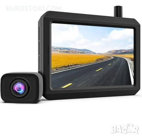 Комплект камера за заден ход с монитор K7PRO, HD монитор 5 инча, нощно виждане