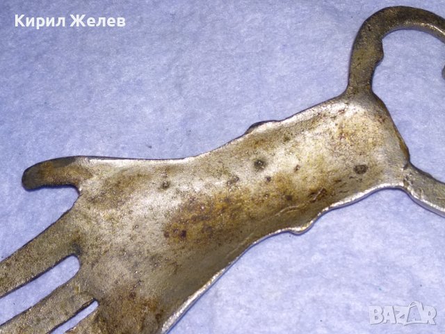 СТАРИННА БОГАТО ОРНАМЕНТИРАНА МЕТАЛНА ПОСРЕБРЕНА РЪКА ТАЛИСМАН ОТВАРАЧКА РЪЧНА РАБОТА УНИКАТ 38720, снимка 4 - Антикварни и старинни предмети - 41762126