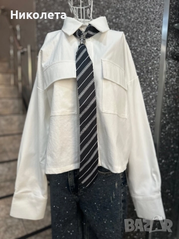 Риза с вратовръзка 2 цвята