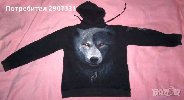 суичър с качулка (hoodie) със американски вълци. Spiral Direct