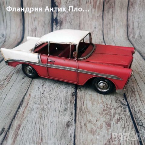 Метален Декоративен Автомобил Chevrolet Bel Air, снимка 3 - Декорация за дома - 42458903