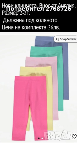  Нови къси клинчета и панталонки, внос от Англия-част2, снимка 2 - Детски къси панталони - 52688268