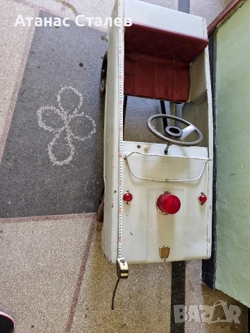 ретро метална количка с педали СССР, снимка 4 - Антикварни и старинни предмети - 52670715