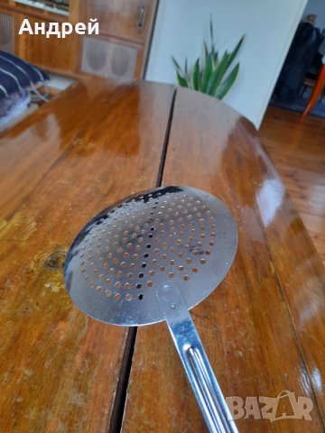 Стара решетъчна лъжица,бъркалка #3, снимка 4 - Други ценни предмети - 39467177