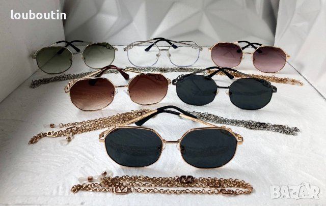 Valentino дамски слънчеви очила Осмоъгълник с верижка синджир, снимка 12 - Слънчеви и диоптрични очила - 41125682