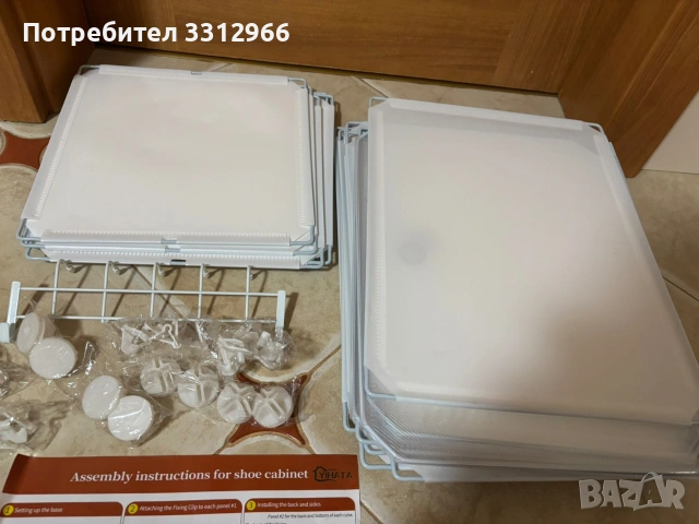 Чисто нов шкаф за обувки YIHATA 32×12×42cm, снимка 4 - Шкафове - 53804387