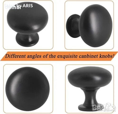 5 пакета Дръжки за кухненски шкафове Матово черно, снимка 3 - Други стоки за дома - 49915938