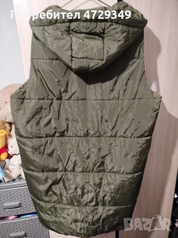 Дълъг дамски елек с качулка , снимка 3 - Елеци - 53444814